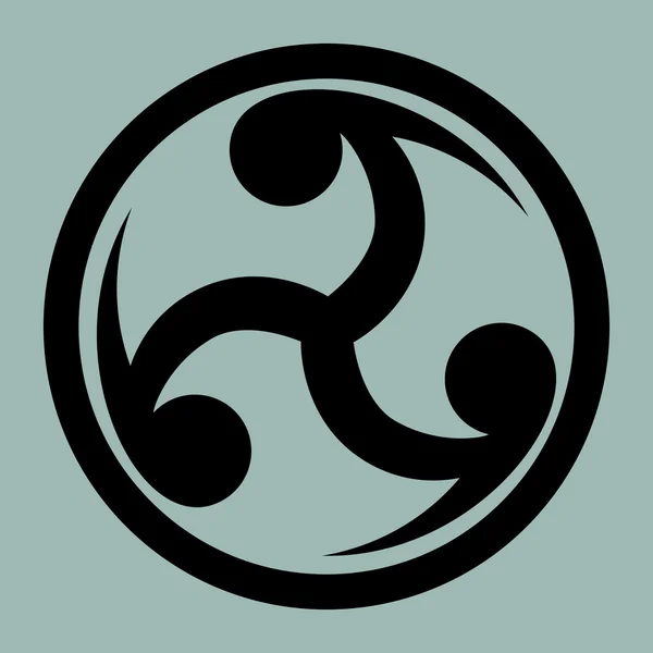 Mitsu Tomoe - японский символ Триады — стоковый вектор