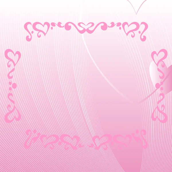 Романтичний рожевий фон з елементами орнаменту — стоковий вектор