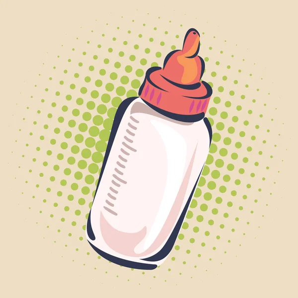 Botella de fórmula infantil. Ilustración vectorial . — Vector de stock