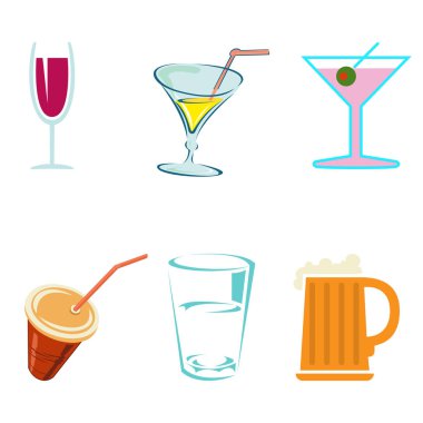 Alkollü içecekler ve kokteyller gözlük