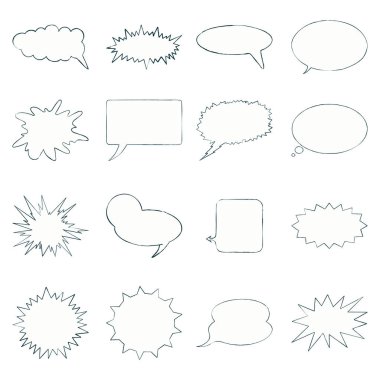 farklı konuşma balonları küme