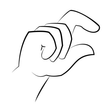 Jest simgesi. Beyaz izole.