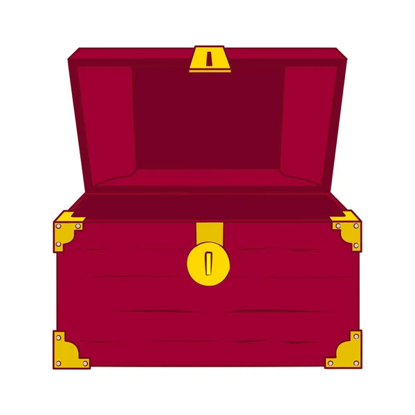 Open empty treasure chest. — Stock Vector