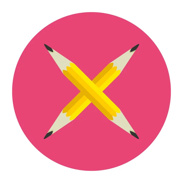 Potlood icoon platte vector illustratie logo. — Stockvector