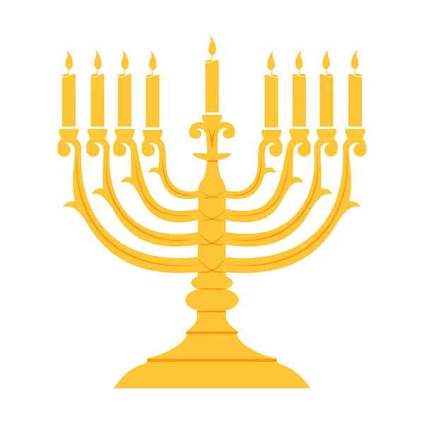 Праздничная религия еврейская Ханука праздник огней . — стоковый вектор