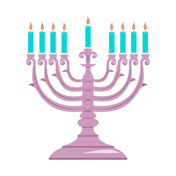 Religión navideña judía Hanukkah festival de luces . — Vector de stock