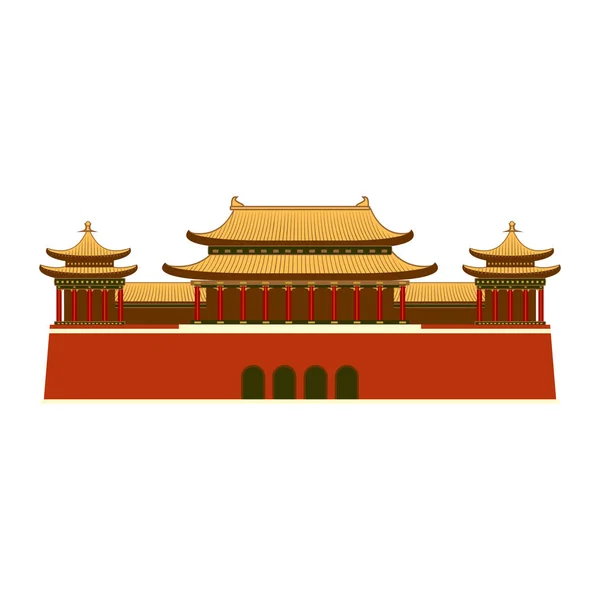 Oost-Aziatische gebouw pictogram. — Stockvector