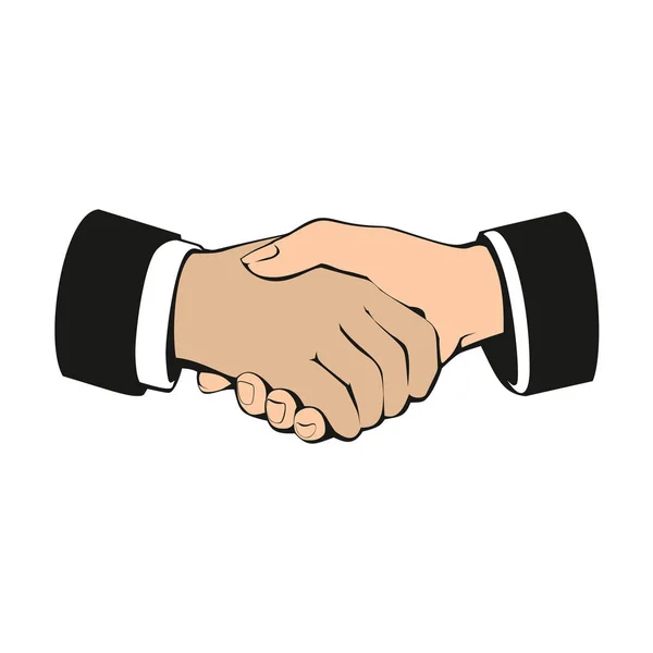 Business handshake, partnership e lavoro di squadra — Vettoriale Stock