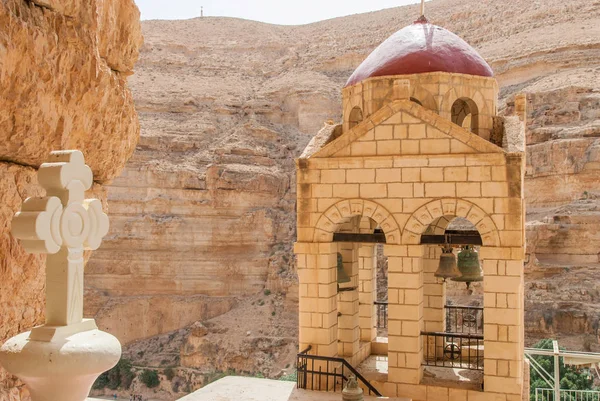 Monastero di San Giorgio ortodosso si trova a Wadi Qelt . — Foto Stock