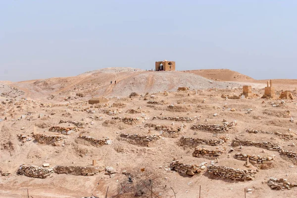 Nabi Musa webbplats och moskén i Judean öken — Stockfoto