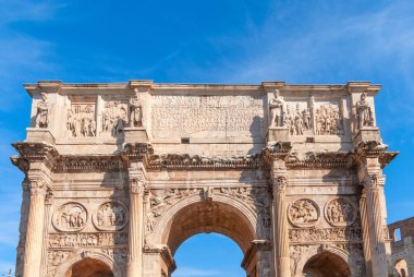 Konstantin Kemeri veya Roma 'da Zafer Kemeri, İtalya' da Colise yakınlarında