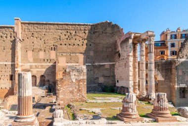 Roma forumu. İmparator Augustus 'un imparatorluk forumu. Roma,