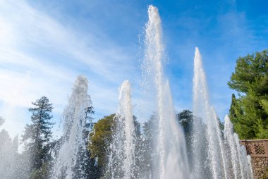 Water jets and fountains of the Villa d'Este in Tivoli.