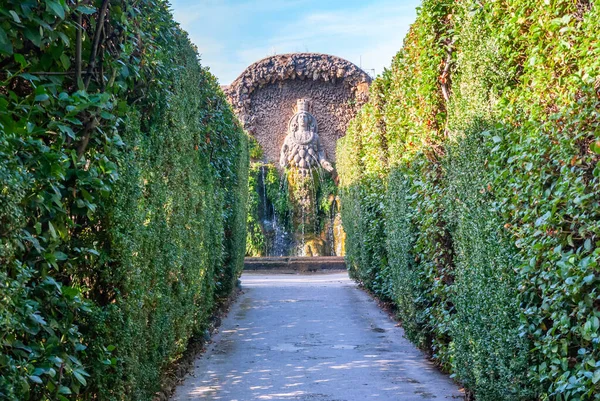 Famous Italian Renaissance garden. Tivoli Gardens. Parks and tre