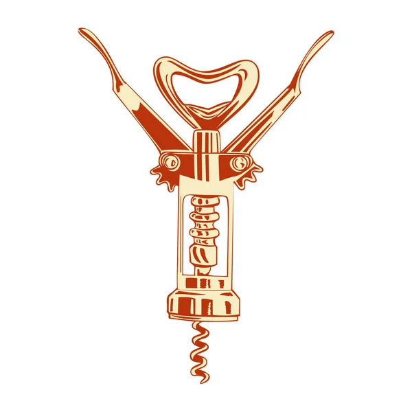 Corkscrew vector logo design template. winemaking or wine icon. — Stockvector