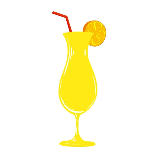 Färsk Cocktail Juice Glas Cocktail Juice Illustration Isolerad Färsk Dryck — Stock vektor