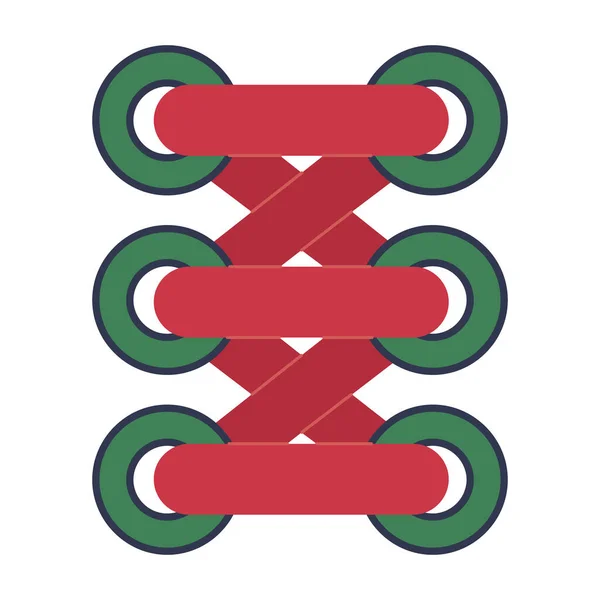Значок Шнурка Просто Плоский Логотип Шнурка Белом Фоне Векторная Иллюстрация — стоковый вектор
