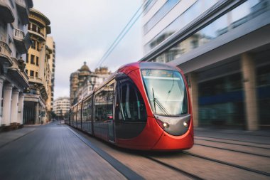 Casablanca, Fas sokaklarında hareketli bir tramvay