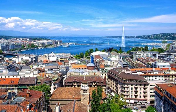 Vista aérea de Genebra — Fotografia de Stock