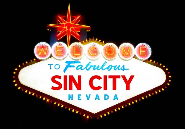 Welkom bij Sin City (Las Vegas) — Stockfoto