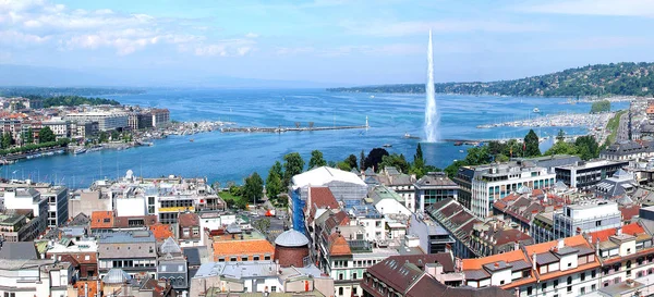 Geneva and the Water jet — Stock Photo, Image
