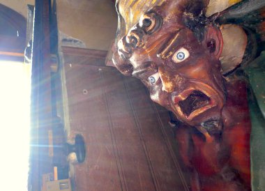 Rennes le Chateau (Fransa) Kilisesi 'ndeki Asmodeus Heykeli)