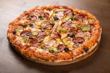 kıyılmış jambon pizza