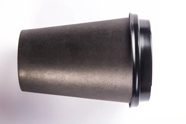 Vetro nero di plastica per caffè — Foto Stock