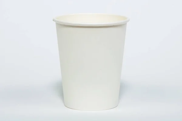 Vaso Precipitados Blanco Cartón Para Bebidas —  Fotos de Stock