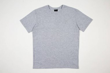 gray t-shirt on white background clipart