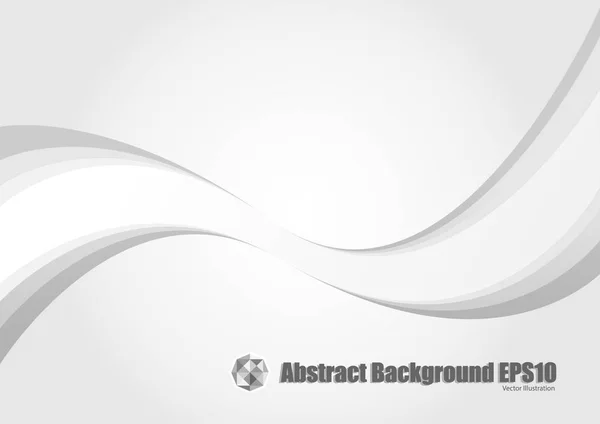 Abstracto gris onda moderno flujo de fondo. ilustración vectorial — Vector de stock