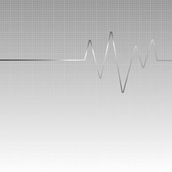 El corazón abstracto late el fondo del cardiograma. ilustración vectorial — Vector de stock
