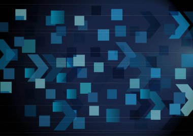 Soyut mavi dijital açık renkli bir ok ile