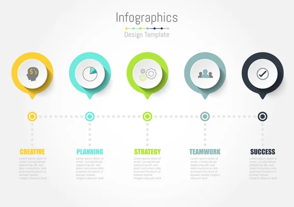 Données commerciales de concept créatif pour l'infographie — Image vectorielle
