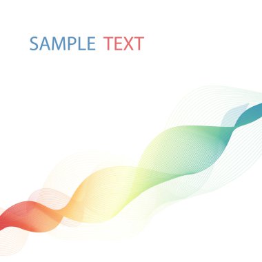 Soyut bir desen oluşturan renkli dalgalı çizgiler overlaying