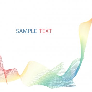 Soyut bir desen oluşturan renkli dalgalı çizgiler overlaying