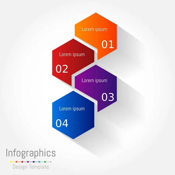 Abstrait hexagone éléments d'infographie d'affaires, illustration vectorielle pour la publicité de marketing de conception Web — Image vectorielle