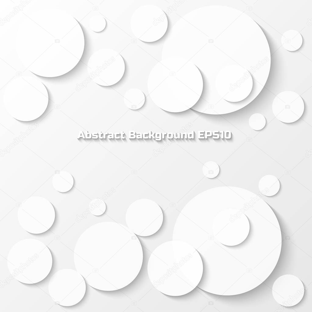 Abstract gray background with circle paper style