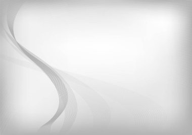 Işık ile beyaz arka plan üzerinde soyut gri eğrisi