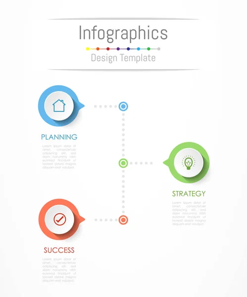 Infographic designelementen voor uw bedrijfsgegevens met 3 opties, onderdelen, stappen, tijdlijnen of processen. Vectorillustratie. — Stockvector