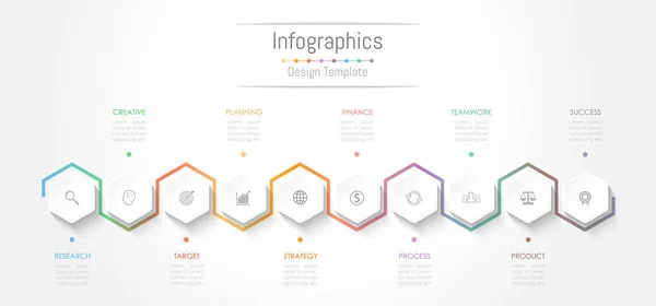 Elementos de diseño infográfico para sus datos empresariales con 10 opciones, piezas, pasos, líneas de tiempo o procesos. Ilustración vectorial . — Archivo Imágenes Vectoriales