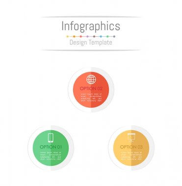 Infographic tasarım öğeleri iş verilerinizi 3 seçenekleri, parçalar, adımları, zaman çizelgeleri veya işlemler ile için. Vektör çizim.