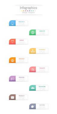 Infographic tasarım öğeleri iş verilerinizi 10 seçenekleri, parçalar, adımları, zaman çizelgeleri veya işlemler ile için. Vektör çizim.
