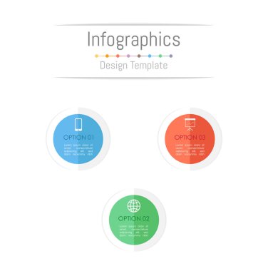 Infographic tasarım öğeleri iş verilerinizi 3 seçenekleri, parçalar, adımları, zaman çizelgeleri veya işlemler ile için. Vektör çizim.