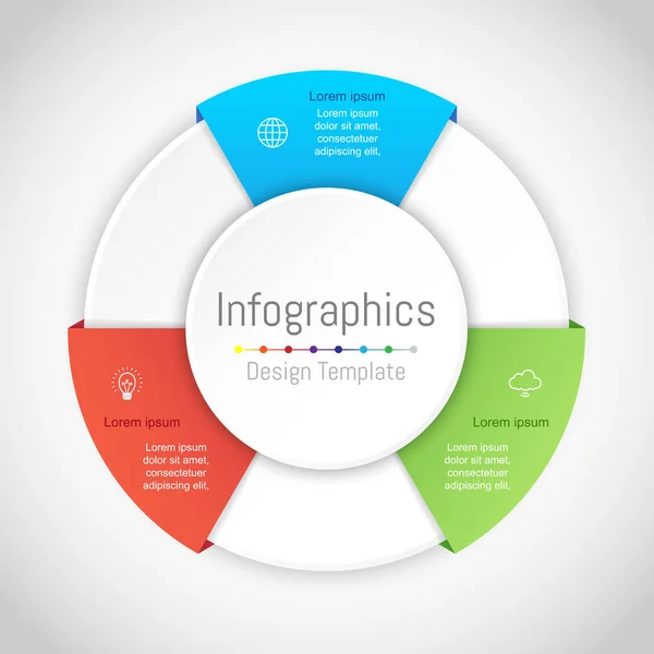 Infografische Gestaltungselemente Für Ihre Geschäftsdaten Mit Optionen Teilen Schritten Timelines — Stockvektor