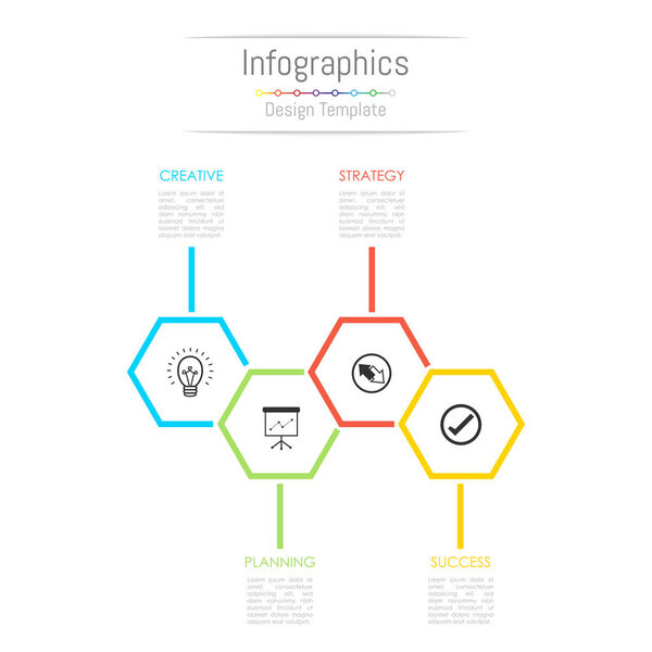 Инфографические элементы дизайна для бизнес-данных с 4 вариантами, частями, шагами, сроками или процессами. Векторная миграция
.