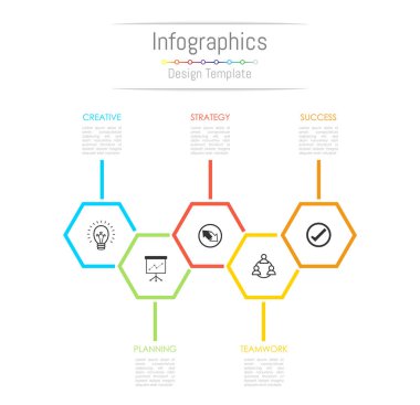 Infographic tasarım öğeleri iş verilerinizi 5 seçenekleri, parçalar, adımları, zaman çizelgeleri veya işlemler ile için. Vektör çizim.