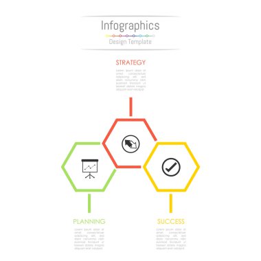 Infographic tasarım öğeleri iş verilerinizi 3 seçenekleri, parçalar, adımları, zaman çizelgeleri veya işlemler ile için. Vektör çizim.