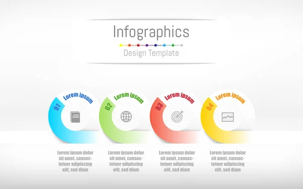 Infographic Tasarım Öğeleri Verilerinizi Seçenekleri Parçalar Adımları Zaman Çizelgeleri Veya — Stok Vektör
