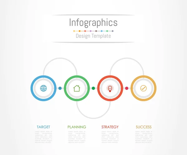 Elementos Design Infográfico Para Seus Dados Negócios Com Opções Partes — Vetor de Stock